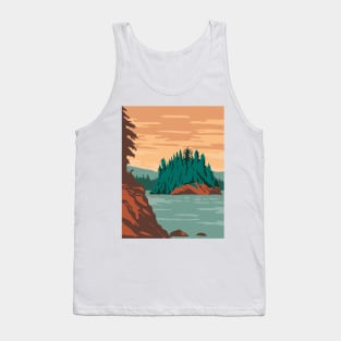 Isle Royale National Park and of islands in Lake Superior Michigan United States WPA Poster Art Color Tank Top